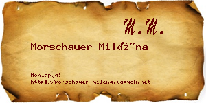 Morschauer Miléna névjegykártya